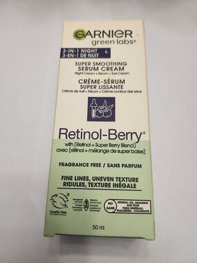 Garnier Retinol-Berry Super Smoothing Serum Cream - New